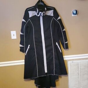 Samuel Dong Black and White Trench Coat